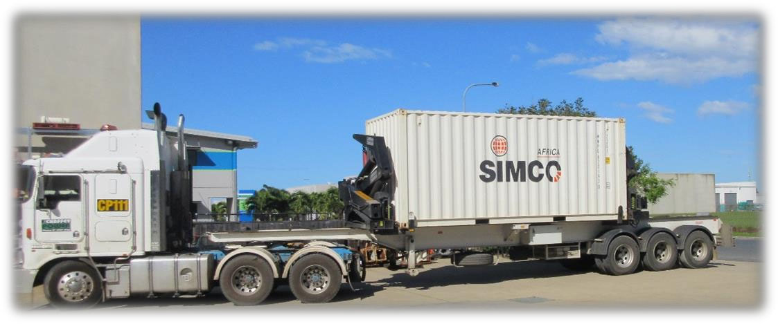 Truck load of SIMCO Mining Products