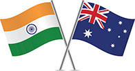 Australian and Indian flags